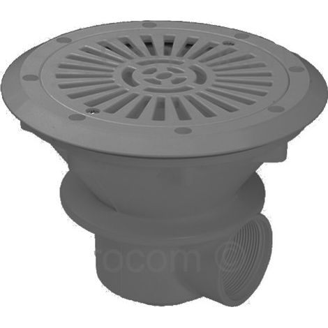 Pièce à sceller piscine - Bonde de fond Prestige Liner/Coque - Grille plate - Gris de AstralPool