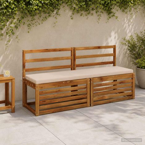 vidaXL Cojín de banco SOEST 100% Poliéster Crema 150 x 40 x 5 cm (1/5)