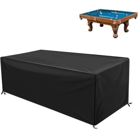 Housse Billard, 7Ft Table de Billard Housse de Couverture avec Protection Totale, 420D Tissu Oxford de Haute Qualité, Imperméable et Anti-Vent/UV/Poussière (225x116x82cm)