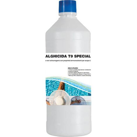 Alghicida Liquido (1 Litro) non Schiumogeno - Con proprietà termoresistenti - Per contrastare l’Insorgere delle alghe in piscina (1/4)