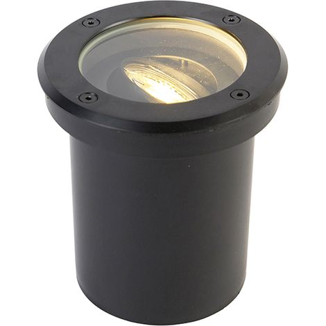 QAZQA delux - LED Spot encastrable de sol - 1 lumière - Ø 13 cm - Noir - Moderne - éclairage extérieur
