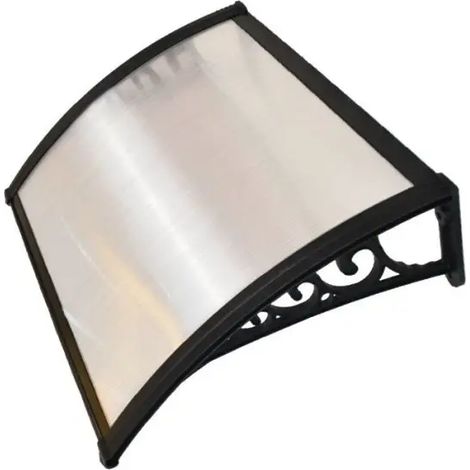 Pensilina Naxos 150x100 cm de policarbonato alveolar con bracitos negros