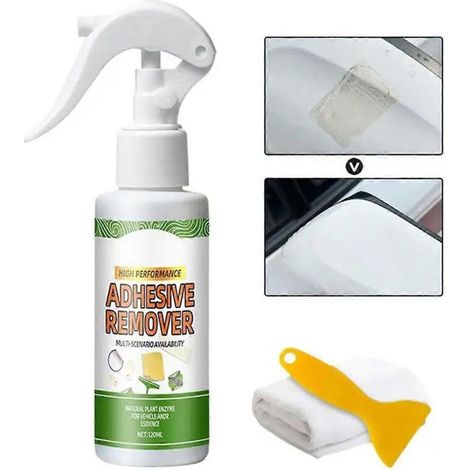 1 flacon Dissolvant adhésif, formule au limonène naturel, sans rayure, pour résidus sur vitre/métal/peinture automobile (1/5)