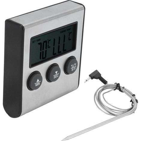 Digitales Fleischthermometer mit klappbarer Sonde, Timer und Alarm für die Küche (1/5)