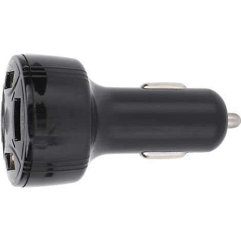 Kfz-Ladegerät mit 1 USB-Anschluss und 4 Ausgängen, QC3.0, feuerhemmend, Mehrfachschutz, Plug & Play, universell, 12–32 V, Schwarz