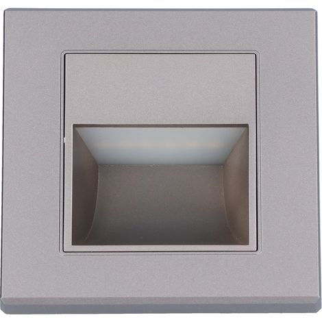 LED-Einbauleuchte für Treppen und Flure, warmweiß, 85–220 V, grau (1/5)
