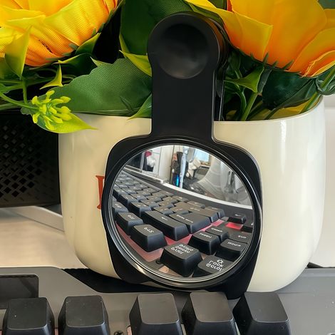 Miroir convexe anti-espionnage de protection de la vie privée – Miroir de bureau réglable 360° sans angle mort, pour sécurité du moniteur, noir (1/4)