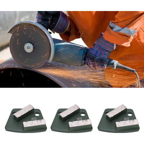 3 Pièces Chaussures Diamantées Trapézoïdales pour Sol Béton, Coupe Agressive à 2 Longues Dents Vertes Grain 80 (1/5)