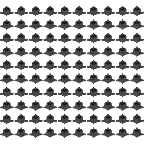 100 pièces émetteur goutte à goutte 4mm Compensation de pression uniforme coulant PP Irrigation arrosage goutteur émetteur pour grand Terrain 4L noir (1/5)