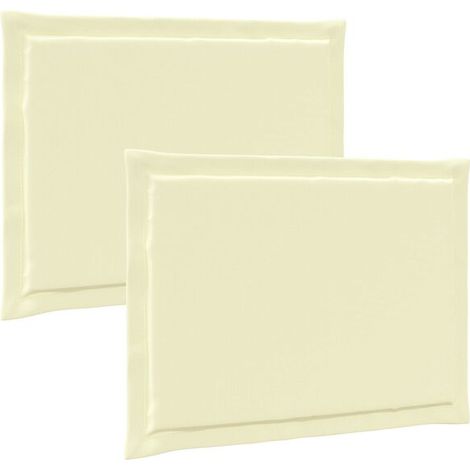 Coussins de siège, lot de 2, beige, 47 x 36 x 2 cm, polyester. (1/5)