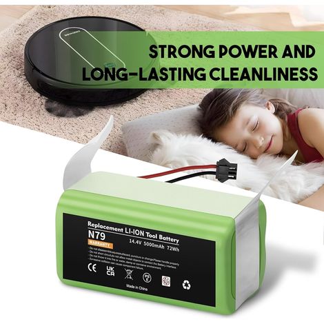 14.4V 5000mAh Batterie de Remplacement pour Eufy RoboVac 11 11S 11S Max 12 15C 15C Max 15T 30 30C 30 Max 35C Ecovacs (1/5)
