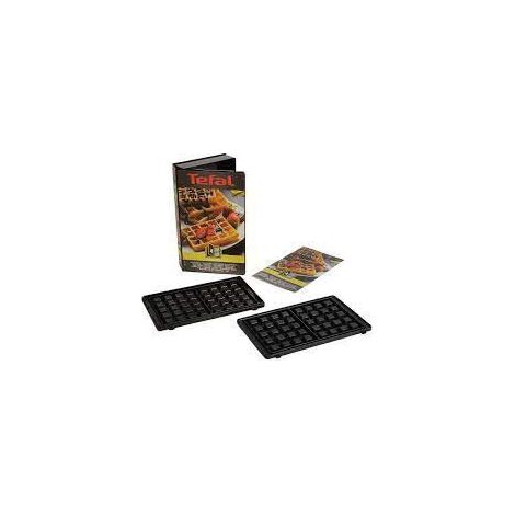Plaque gaufre Snack Collection pour gaufrier – Lot de 2 plaques – Compatible avec modèles et ROWENTA – Livre de recettes inclus - XA800412