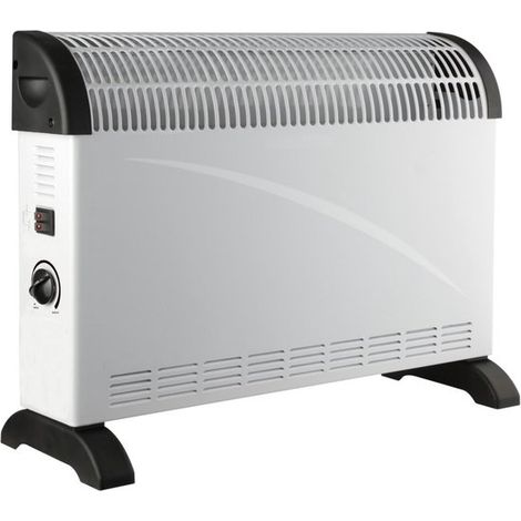 Convecteur électrique - 750/1250/2000 W - 59 x 20 x 42,5 cm - Blanc - Chauffage d'appoint (1/5)