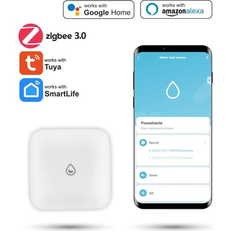 Sensor de inundación MINI Zigbee Tuya