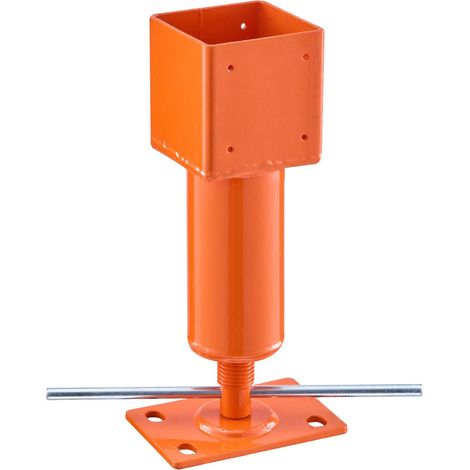 Vérin à vis réglable 4"x4", hauteur 13,2"-18,7", charge max 24 700 lb, pour nivellement de maison, soutien de poutre, sous-sol et vide sanitaire. (1/5)