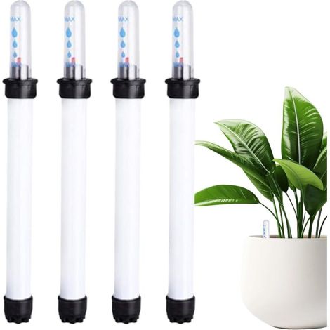 Lot de 4 indicateurs de niveau d'eau, jauge de niveau de liquide, affichage à flotteur, indicateur d'humidité des plantes, adapté aux plantes d'intérieur, rappel de manque d'eau, compteur d'eau (1/5)