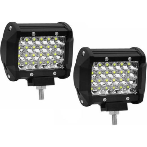 Projecteur LED - 72 W - IP67 Étanche - Pour Chantier Voiture Camion SUV - 2 Pièces (1/4)
