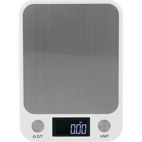 Kitchen Scale, Food Scale, Mini Portable Stainless Steel Kitchen Digital Electronic Scale Cooking Accessory for Baking Weighing, 5kg/1g (White) (1/5)