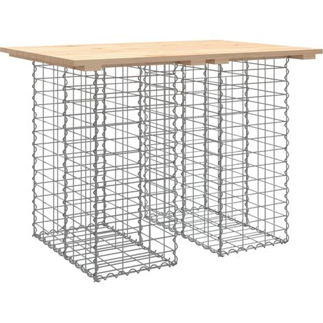 Maison Exclusive - Gartentisch aus Gabionen 100x70x72 cm Massivho