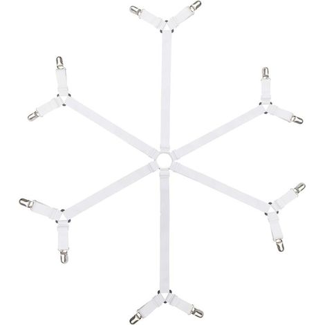Feuille Sangles, Long, réglable Drap de lit Clip, 6 Côtés Triangle, adapté pour toute taille Lit