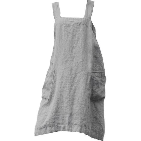 Kochschürze mit Taschen, langes Geschenk, Küchenlatz für Grillmeisterinnen, Köchinnen, Ehefrauen und Erwachsene-L-Grey (1/5)