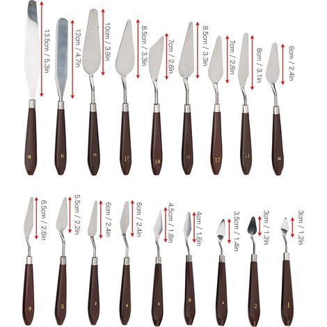 scraper palette knife set 18 pieces paint knives for various