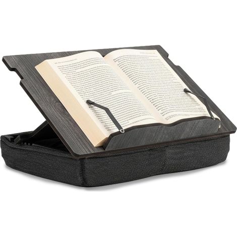 Bureau de lecture avec coussin, support incliné réglable avec compartiment de rangement (Cambridge-Noir) (1/5)