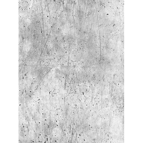 Papier peint panoramique gris effet béton | Tapisserie panoramique modern style industriel | Papier peint panoramique trompe l'œil idéal salon - 192 X 260 cm (4 pièces) (1/2)