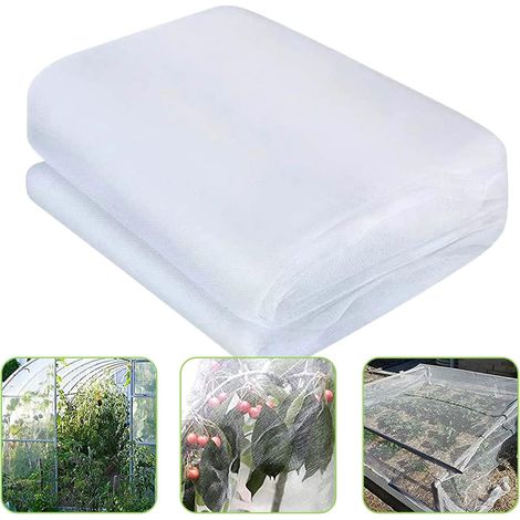 Gemüse-Insektennetz, Insektennetz, 10 m x 2,5 m, Gartennetz, Schutznetz, feinmaschiges Insektenschutznetz zum Schutz von Pflanzen, Blumen, Gemüse und Früchten (1/5)
