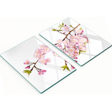 Tablas de cocina multifuncionales decorativas de madera templada, color rosa silvestre, 2x40x52 cm. (1/5)