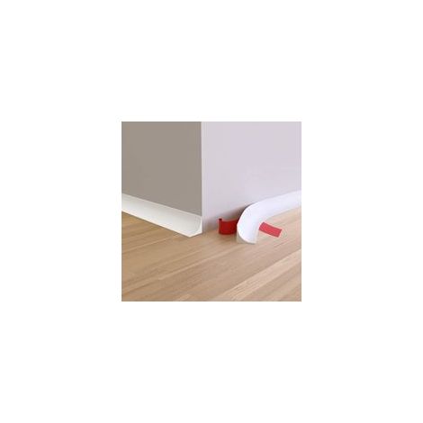 (Blanc) 5 mètres Moulure Auto Adhesive en Triangles, Moulure Plafond Autocollante, Moulage Flexible Joint Plafond Mur Quart de Rond en TPE (1/5)