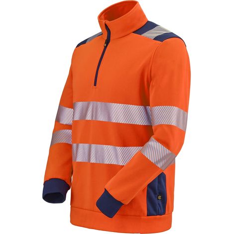 SWEAT HV ORANGE FLUO/BLEU MARINE SAFE XP JACKHAMMER CEPOVETT - 22-9S10-404   L (1/2)