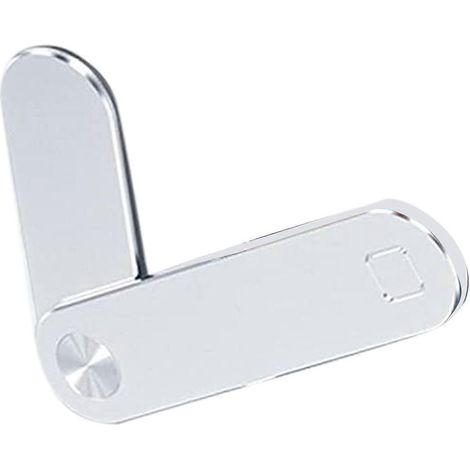 Support magnétique pour téléphone portable sur ordinateur portable, support réglable pour téléphone portable sur ordinateur portable, clip de fixation latérale pour ordinateur portable (argenté) (1/5)