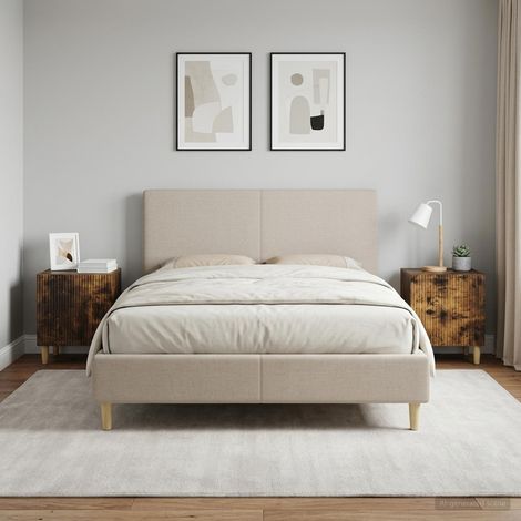 Lot de 2 tables de chevet en bois d’ingénierie chêne fumé 43 x 34,5 x 50 cm, 17.5kg - PANGIVO (1/5)