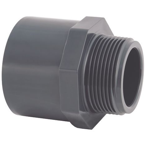 Embout fileté, mâle PVC pression M1'' - F25/M32 Le lot de 10