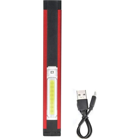 Éclairage extérieur camping – lampe tente LED – charge USB – lampe travail / entretien voiture – magnétique – WL03 long type 500mAh – avec clip – feu de camp