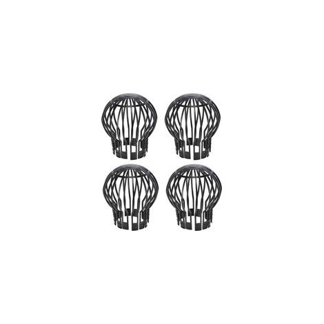 Lot de 4 crapaudines pour gouttière d’environ 13,2 x 14,5 cm (diamètre x hauteur) (1/2)