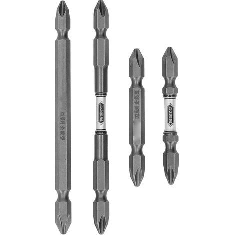 Set mit 4 magnetischen Doppelkopfbits aus legiertem Stahl für elektrische Schraubendreher, leistungsstark und kompatibel mit Schlagschraubern. (1/5)