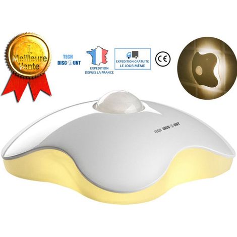 Veilleuse de nuit bébé enfant adulte - Aueq - portable détecteur mouvement licorne usb led prise électrique musicale lumineuse voi (1/4)