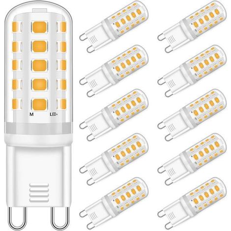 DASINKO - Ampoule LED 10x G9 5W équivalent à 50W Blanc Chaud 550LM AC220V (1/5)