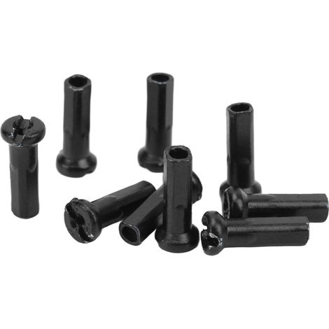 80 pièces Écrous de Rayon Noirs 14mm pour VTT/Vélo Route, Compatibles Rayon 14G - Bouchons de Protection (1/5)