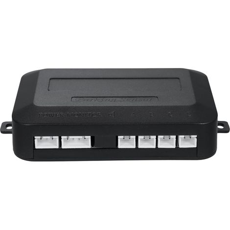 Capteur de stationnement de voiture Système de radars de recul Support avant et arrière Avertissement sonore/Buzzer/Muet avec 4 capteurs Détection de distance Écran LCD Volume réglable (1/5)