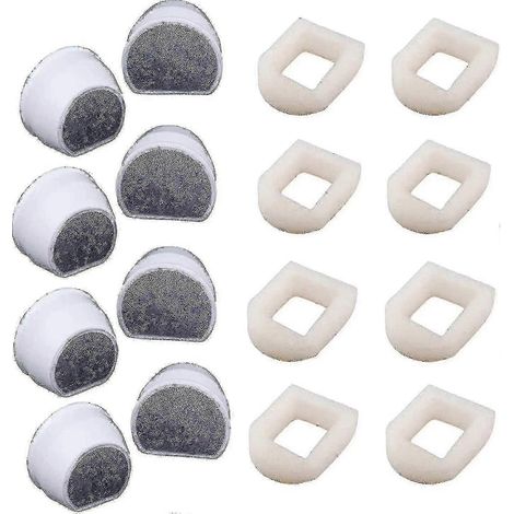 Lot de 16 préfiltres en mousse et filtre à charbon pour fontaine Petsafe Drinkwell Inox 360 Avalon en Europe (1/4)