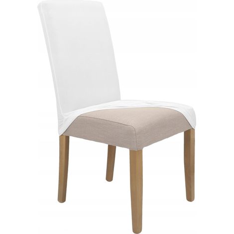 HOUSSE DE CHAISE ÉLASTIQUE BLANCHE [21F] (1/5)
