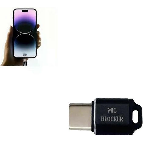 Protection du microphone : bloqueur de micro USB-C, large compatibilité, fiabilité, protection de la confidentialité. Sécurisez vos conversations. (1/4)