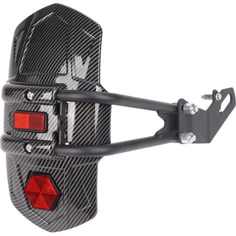 Garde-boue arrière moto en fibre de carbone style, anti-éclaboussures universel pour motocyclette, pièce de rechange personnalisée, kit de montage (1/5)
