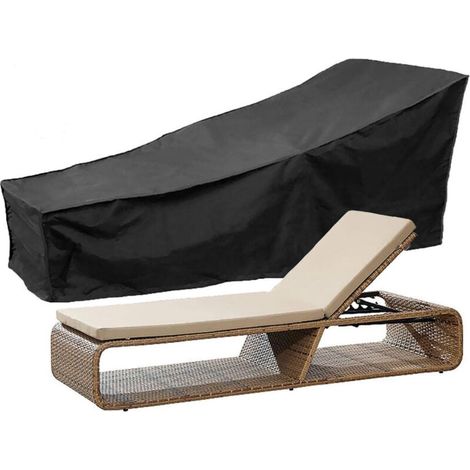 Housse pour Transat Jardin, 210D Housse Chaise Longue Housse Bain de Soleil Exterieur Imperméable Pliante Anti-Poussière Etanche en Polyester (210x75x80/40cm) (1/4)