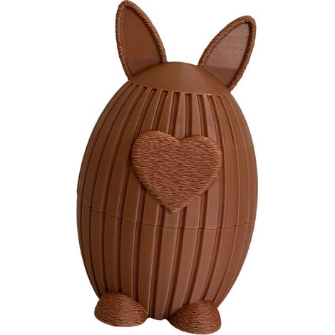 Piccola ciotola per caramelle con un tema di coniglietto dei cartoni animati - Marrone