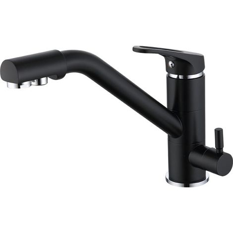 Filtre à eau 3 voies pour robinets de cuisine, robinet d'évier pivotant à 360 degrés, purificateur d'eau potable (1/3)