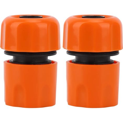 Set di 2 connettori per tubo dell'acqua da 3/4" – raccordo rapido in metallo – arresto rapido – giardino